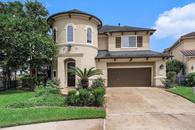 3038 S Island Dr, Seabrook, TX 77586 - view of front of home featuring stucco siding, driveway, an attached garage, and roof with shingles