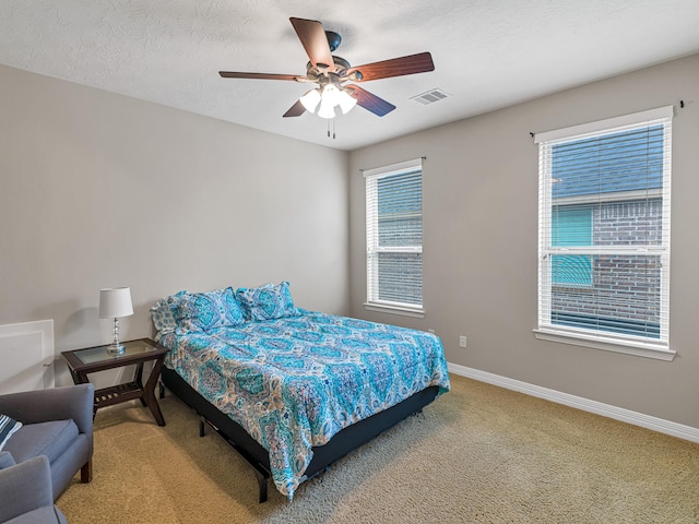3314 Flint Valley Ln, Katy, TX 77494 - bedroom with carpet and a ceiling fan