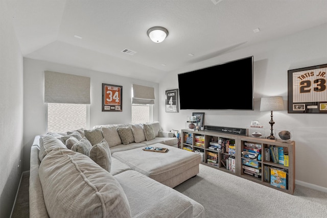 2307 Hagerman Rd, Conroe, TX 77384 - living room featuring carpet and baseboards