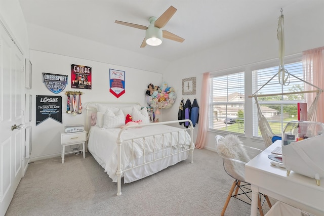 2307 Hagerman Rd, Conroe, TX 77384 - bedroom featuring carpet and ceiling fan