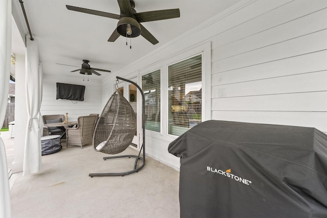 2307 Hagerman Rd, Conroe, TX 77384 - view of patio featuring a ceiling fan