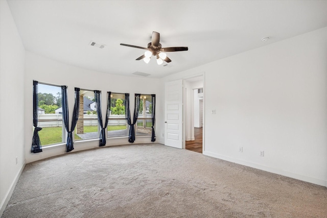 17471 Bayflower, Conroe, TX 77385 - unfurnished room featuring carpet flooring and ceiling fan