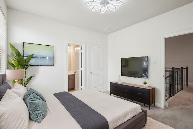 29446 Westhope Dr, Spring, TX 77386 - bedroom with light colored carpet and ensuite bath