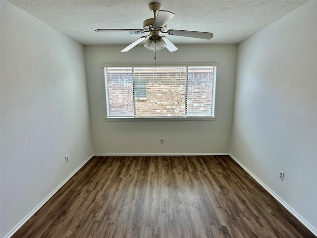 7254 Sonnet Glen Ln, Houston, TX 77095 - unfurnished room with wood finished floors, a textured ceiling, and ceiling fan