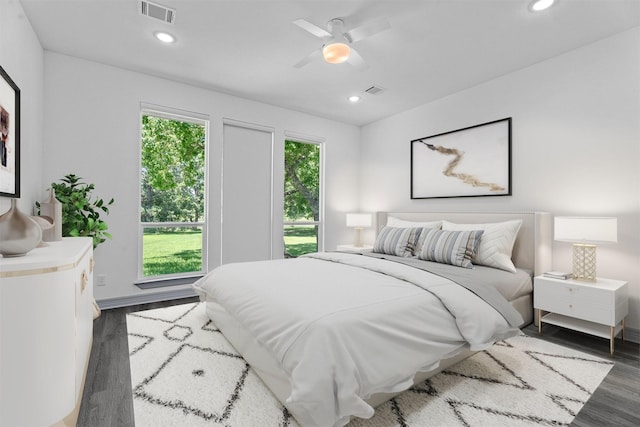 29 Westwood Dr W, Trinity, TX 75862 - bedroom featuring wood finished floors, recessed lighting, and a ceiling fan