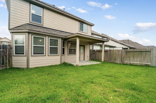 17531 Cuthbert St, Humble, TX 77346 - rear view of house with a fenced backyard and a patio area
