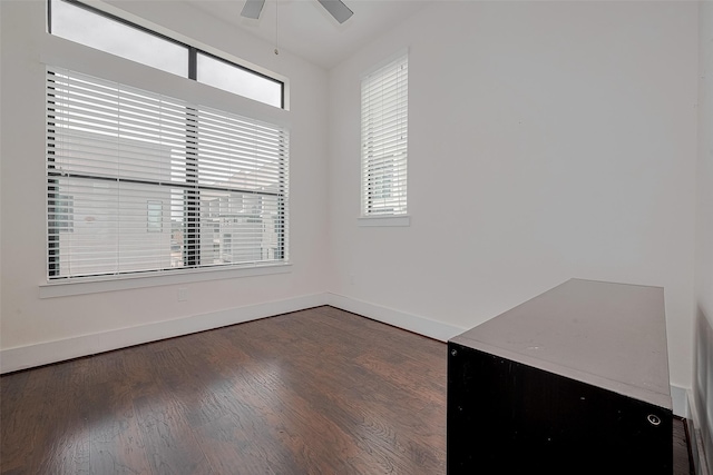 2401 Crawford St Unit C2A, Houston, TX 77004 - spare room featuring ceiling fan and wood finished floors