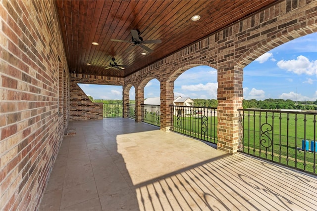2830 Airport Rd, Brenham, TX 77833 - view of patio / terrace with ceiling fan