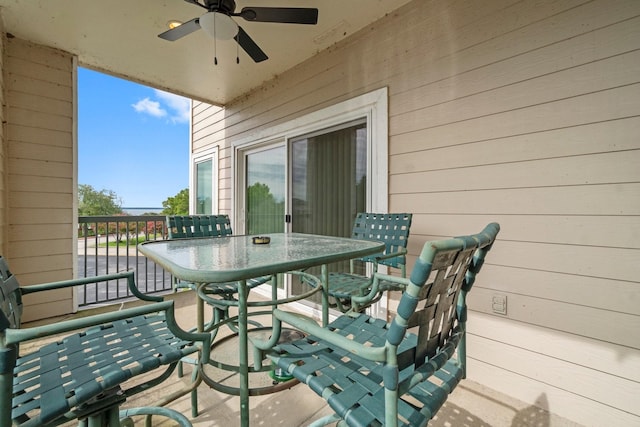 12800 Melville Dr Unit B207, Montgomery, TX 77356 - view of patio / terrace with a ceiling fan and outdoor dining space