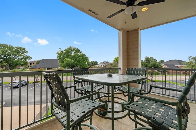 12800 Melville Dr Unit B207, Montgomery, TX 77356 - balcony with ceiling fan and a residential view