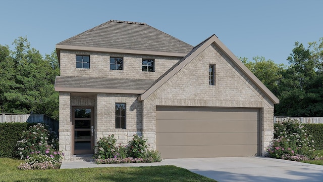 4655 Hydra Ln, Richmond, TX 77469 - view of front of home featuring brick siding, a shingled roof, and concrete driveway