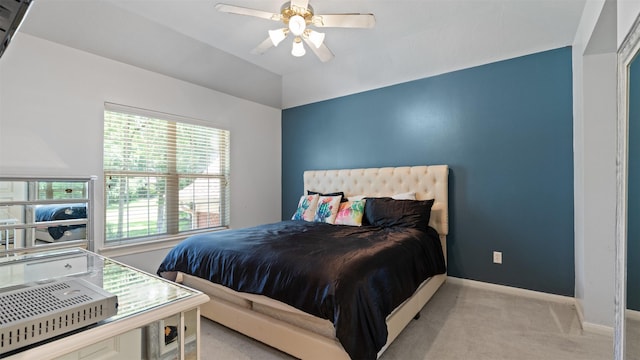 37703 Edgewater Dr, Pinehurst, TX 77362 - bedroom featuring light colored carpet and ceiling fan