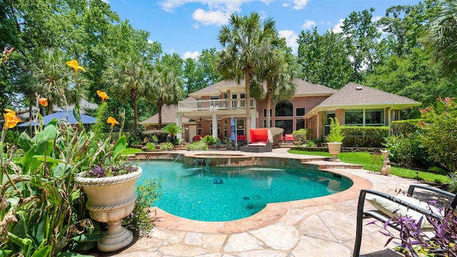 37703 Edgewater Dr, Pinehurst, TX 77362 - view of pool with a patio area and a pool with connected hot tub