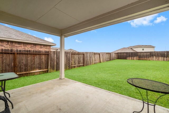 5315 Shady Olive St, Katy, TX 77449 - fenced backyard with a patio area