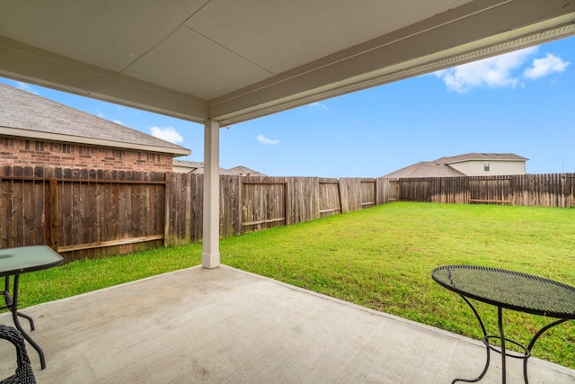 5315 Shady Olive St, Katy, TX 77449 - fenced backyard featuring a patio area