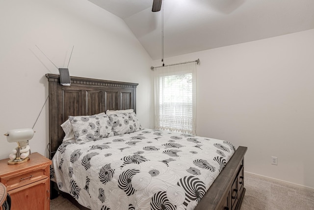 2954 Smokey Forest Ln, Spring, TX 77386 - carpeted bedroom featuring lofted ceiling and ceiling fan