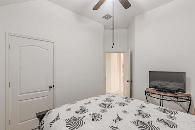 2954 Smokey Forest Ln, Spring, TX 77386 - bedroom featuring vaulted ceiling and a ceiling fan