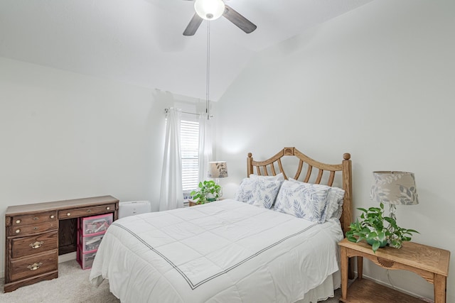 2954 Smokey Forest Ln, Spring, TX 77386 - bedroom with vaulted ceiling and a ceiling fan