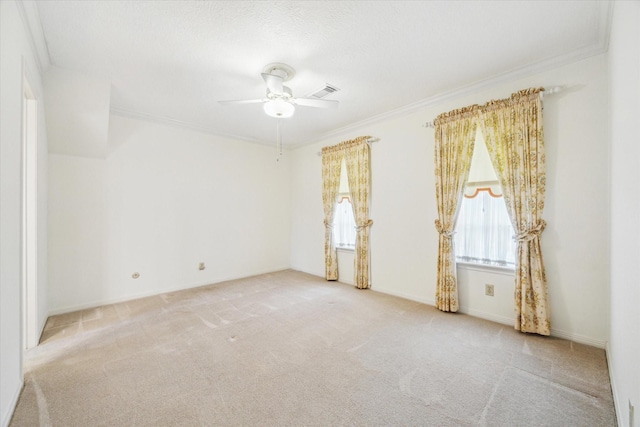 15718 Craighurst Dr, Houston, TX 77059 - unfurnished room with crown molding, a ceiling fan, and carpet floors