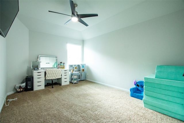 22118 Great Royal Ln, Houston, TX 77073 - office area with carpet flooring and ceiling fan