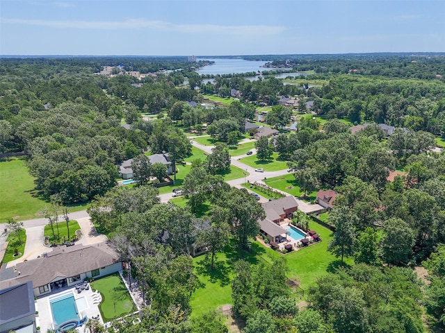 18882 Mystic Pt, Montgomery, TX 77356 - bird's eye view of a large body of water and a pool