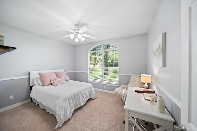 18882 Mystic Pt, Montgomery, TX 77356 - bedroom with light carpet and a ceiling fan