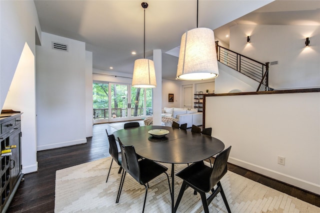 1121 Lashbrook Dr, Houston, TX 77077 - dining room featuring dark wood finished floors and recessed lighting