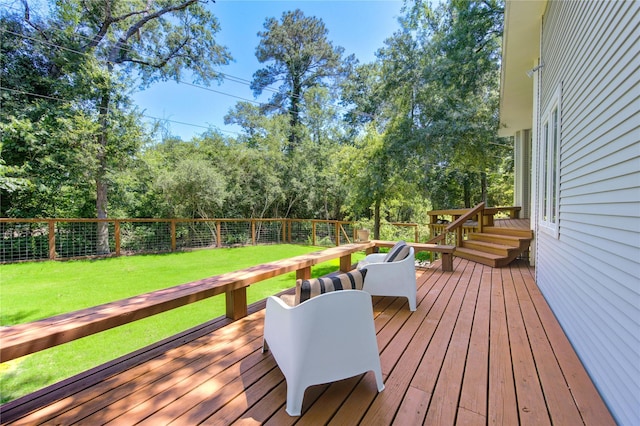 1121 Lashbrook Dr, Houston, TX 77077 - wooden terrace with a fenced backyard and view of wooded area