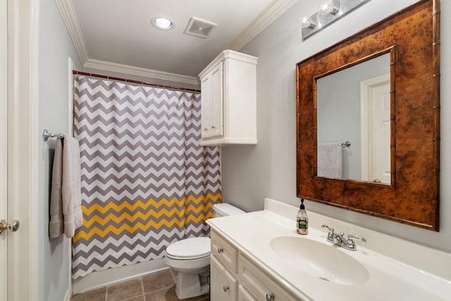 38 Hackberry Ln, Houston, TX 77027 - bathroom with vanity, ornamental molding, an accent wall, and curtained shower
