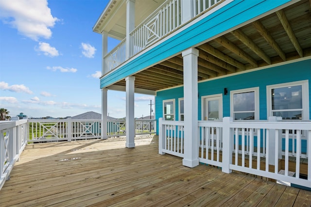 210 Galveston St, Crystal Beach, TX 77650 - view of wooden deck