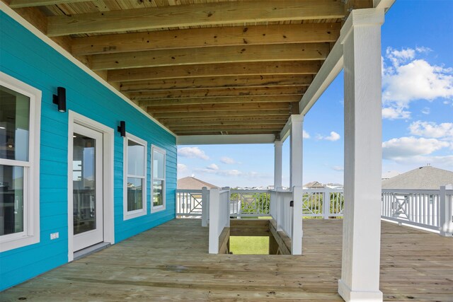 210 Galveston St, Crystal Beach, TX 77650 - view of wooden terrace