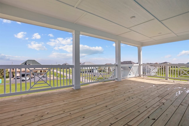 210 Galveston St, Crystal Beach, TX 77650 - wooden terrace with a yard and a residential view