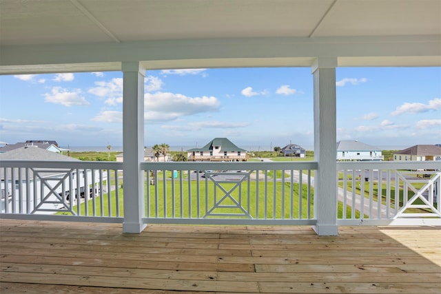 210 Galveston St, Crystal Beach, TX 77650 - deck with a residential view and a lawn