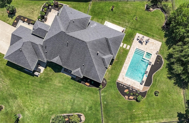 5924 Oak Leaf Ct, Conroe, TX 77304 - aerial view of a pool area