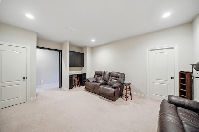 5924 Oak Leaf Ct, Conroe, TX 77304 - living room with recessed lighting and light colored carpet