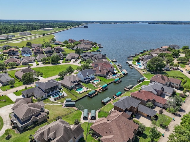 5924 Oak Leaf Ct, Conroe, TX 77304 - aerial view of residential area featuring a nearby body of water