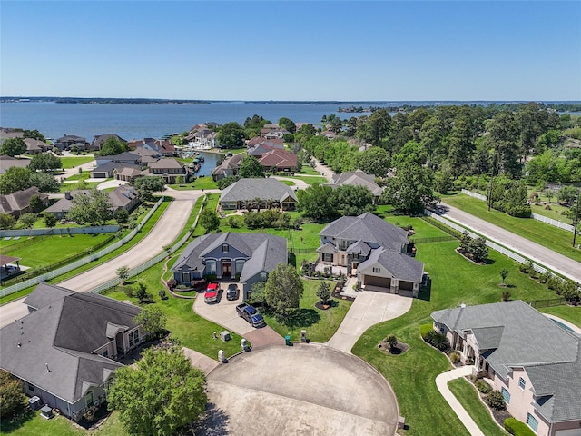 5924 Oak Leaf Ct, Conroe, TX 77304 - aerial perspective of suburban area featuring a nearby body of water