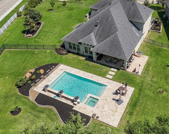 5924 Oak Leaf Ct, Conroe, TX 77304 - aerial view of property and surrounding area with a pool