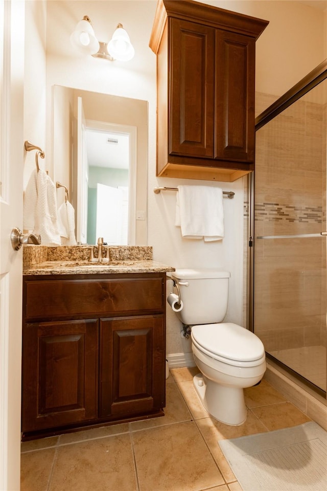 28423 Tanner Crossing Ln, Katy, TX 77494 - full bath featuring vanity, a stall shower, and tile patterned flooring