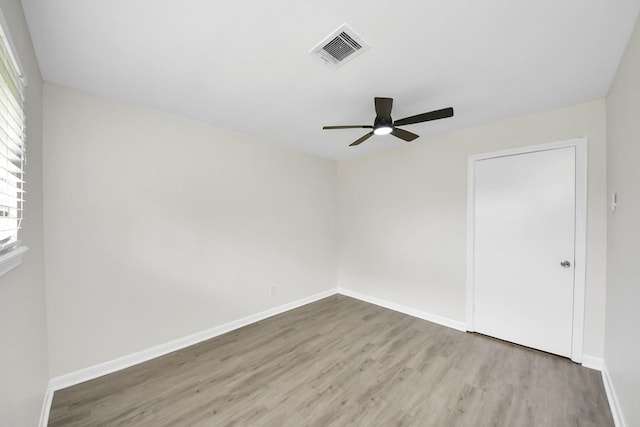 9611 Bertwood St, Houston, TX 77016 - unfurnished room with wood finished floors and a ceiling fan