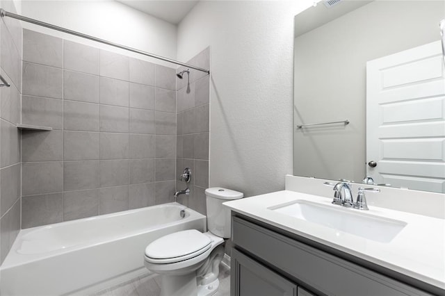 1202 Oak Barrel Run, Richmond, TX 77406 - bathroom featuring vanity, shower / washtub combination, and a textured wall