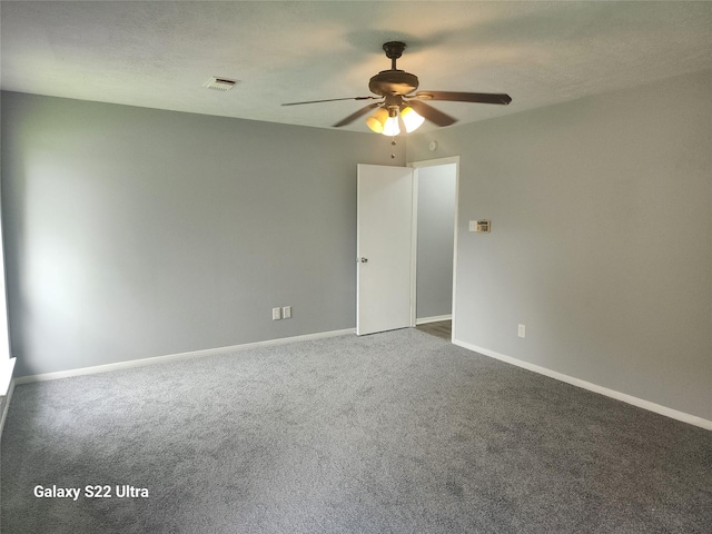 14119 Falling Elm Ln, Houston, TX 77015 - empty room with a ceiling fan and carpet floors