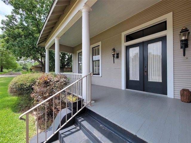 1406 Key St, Brenham, TX 77833 - porch with french doors