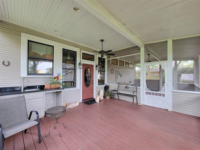 1406 Key St, Brenham, TX 77833 - porch featuring a sink