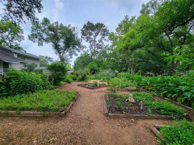 1406 Key St, Brenham, TX 77833 - view of yard featuring a vegetable garden