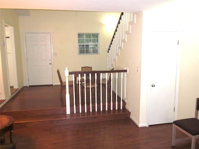 1406 Key St, Brenham, TX 77833 - staircase with wood finished floors and baseboards