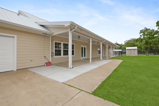 43919 Austin Branch Rd, Hempstead, TX 77445 - rear view of property with a patio and a shed