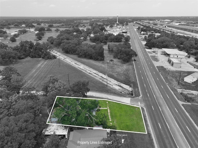 17066 State Highway 36 S, Somerville, TX 77879 - aerial view of property's location featuring a major roadway and property parcel outlined