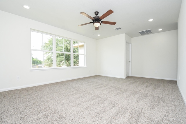 2807 Pine Estate Ln, Houston, TX 77014 - carpeted spare room with ceiling fan and recessed lighting