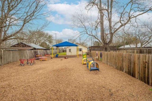 402 W Converse St, Weimar, TX 78962 - view of playground with a fenced backyard